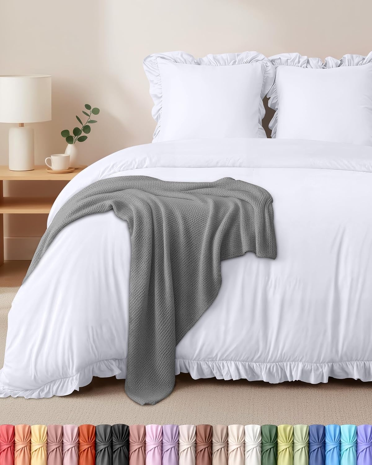 image:imageUtopia Bedding Rsche Bettwsche 135x200 Set SchwarzWei