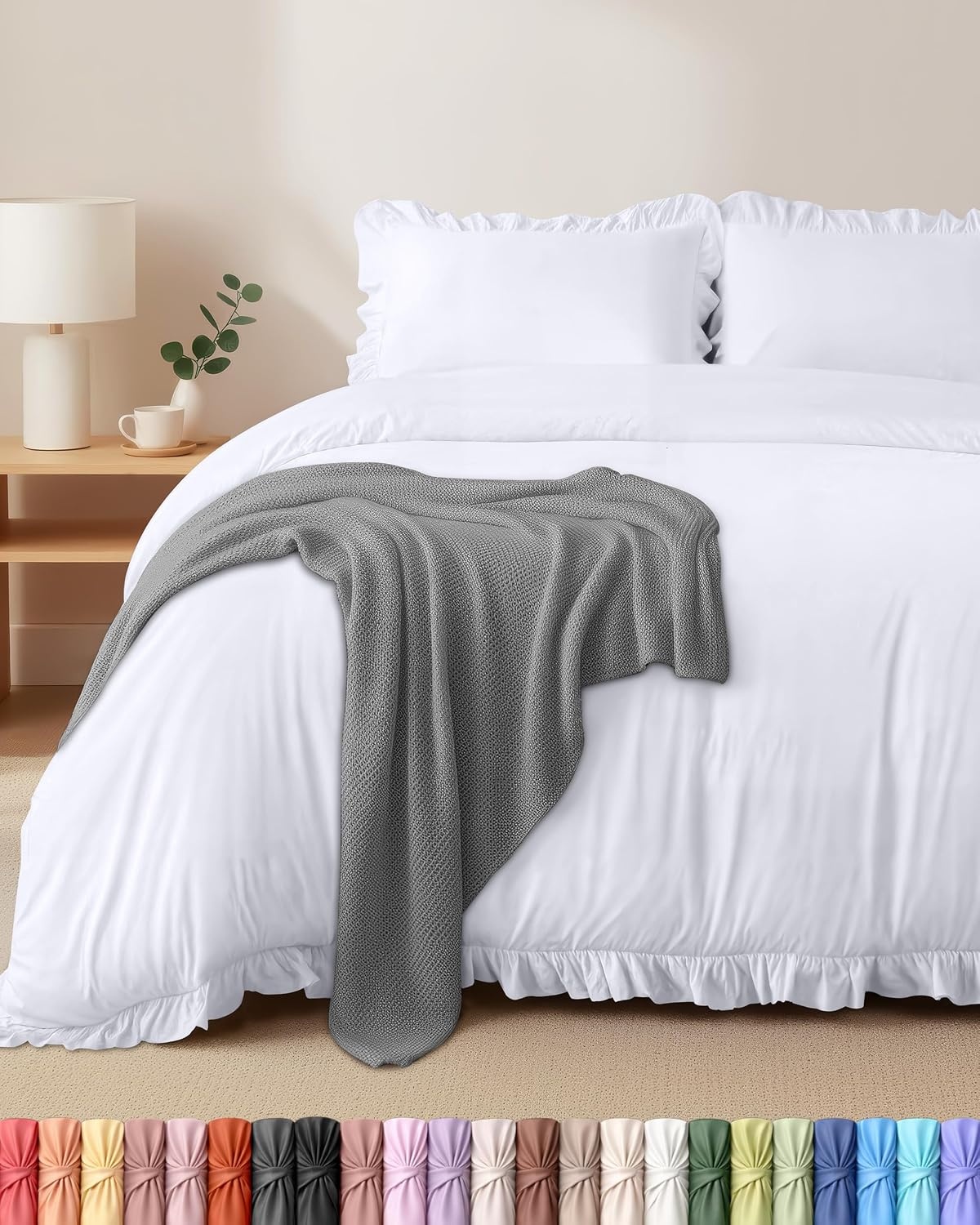 image:imageUtopia Bedding Rsche Bettwsche 135x200 Set SchwarzWei