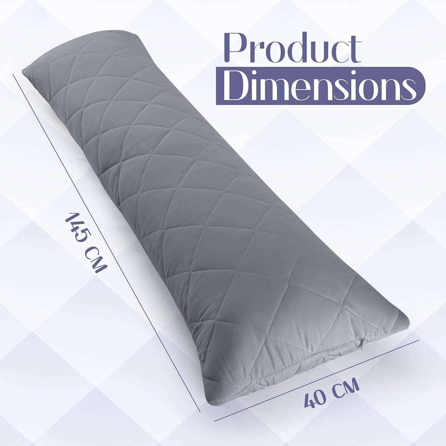 image:imageUtopia Bedding Seitenschlferkissen 40x145 cm body pillow Langes KissenGrau