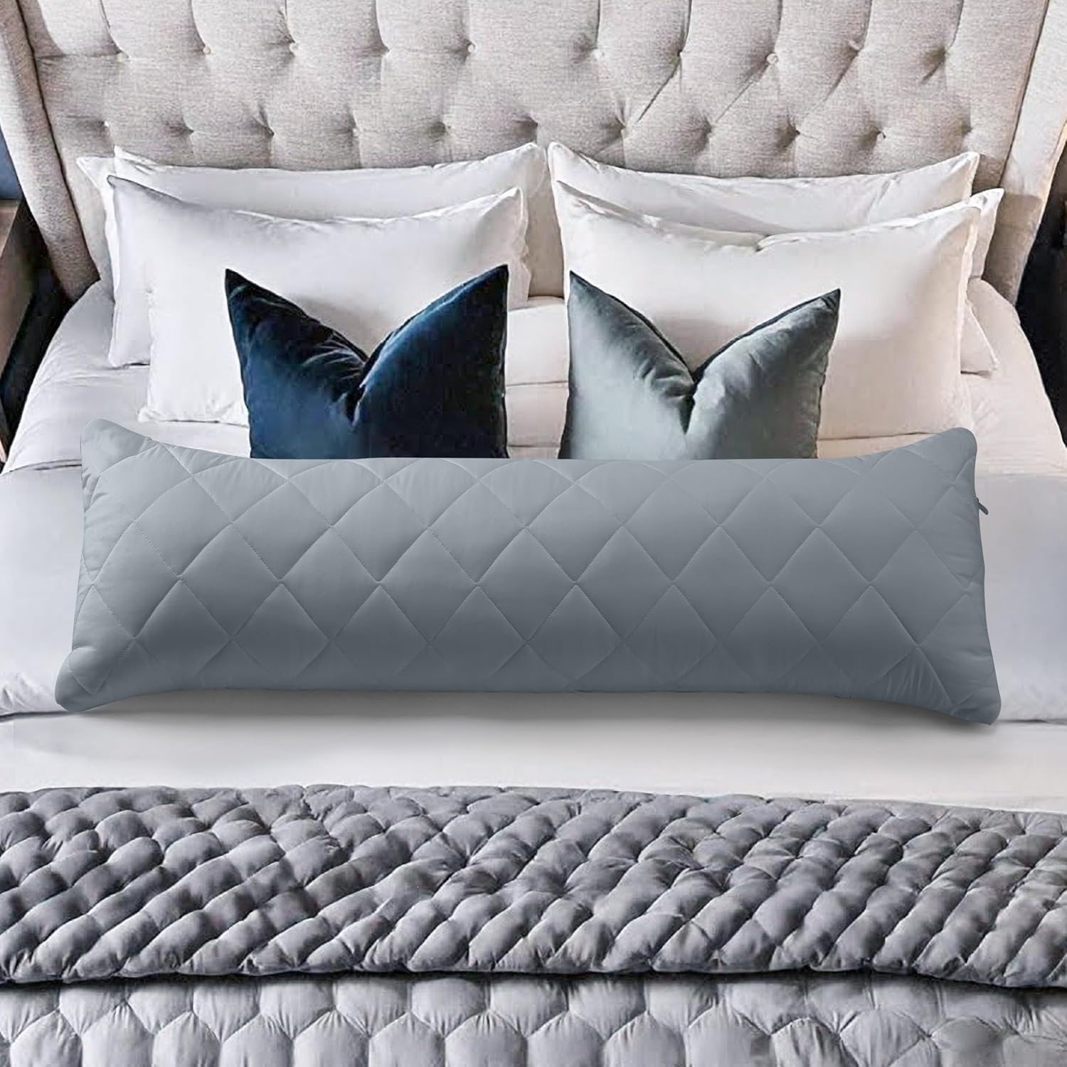 image:imageUtopia Bedding Seitenschlferkissen 40x145 cm body pillow Langes KissenGrau
