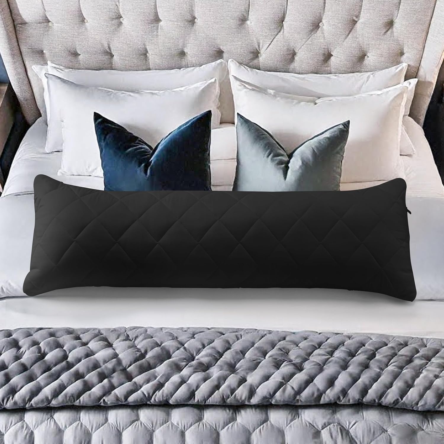 image:imageUtopia Bedding Seitenschlferkissen 40x145 cm body pillow Langes KissenSchwarz