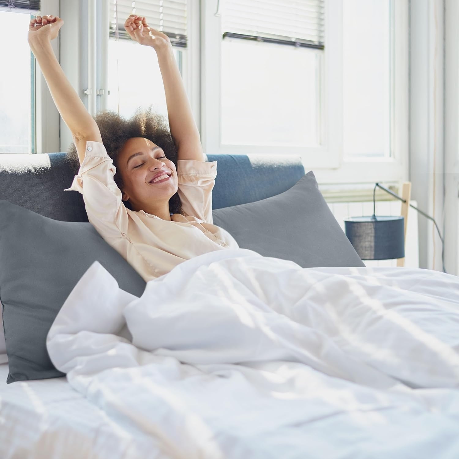 image:imageUtopia Bedding Seitenschlferkissen Krperkissen SchwangerschaftskissenGrau