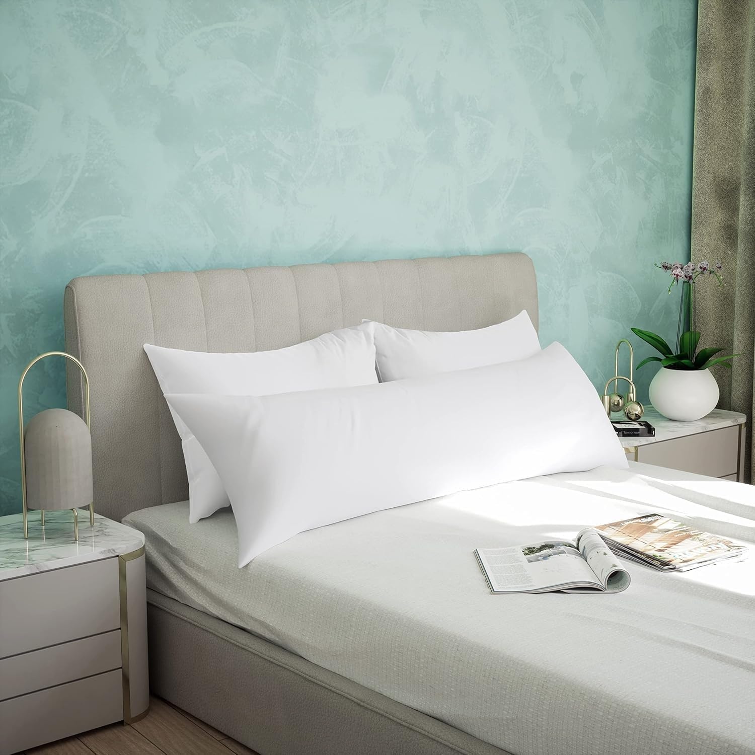 image:imageUtopia Bedding Seitenschlferkissen Krperkissen SchwangerschaftskissenWei