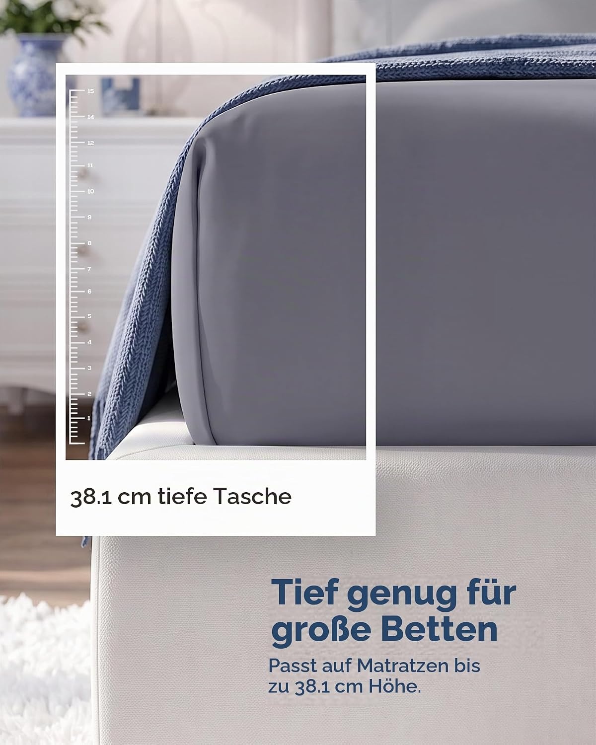 image:imageUtopia Bedding Spannbettlaken Packung mit 6 unteren Laken aus weicher gebrsteter Mikrofaser Tiefe Taschen knitterfrei lichtbestndig pflegeleicht GrauGrau