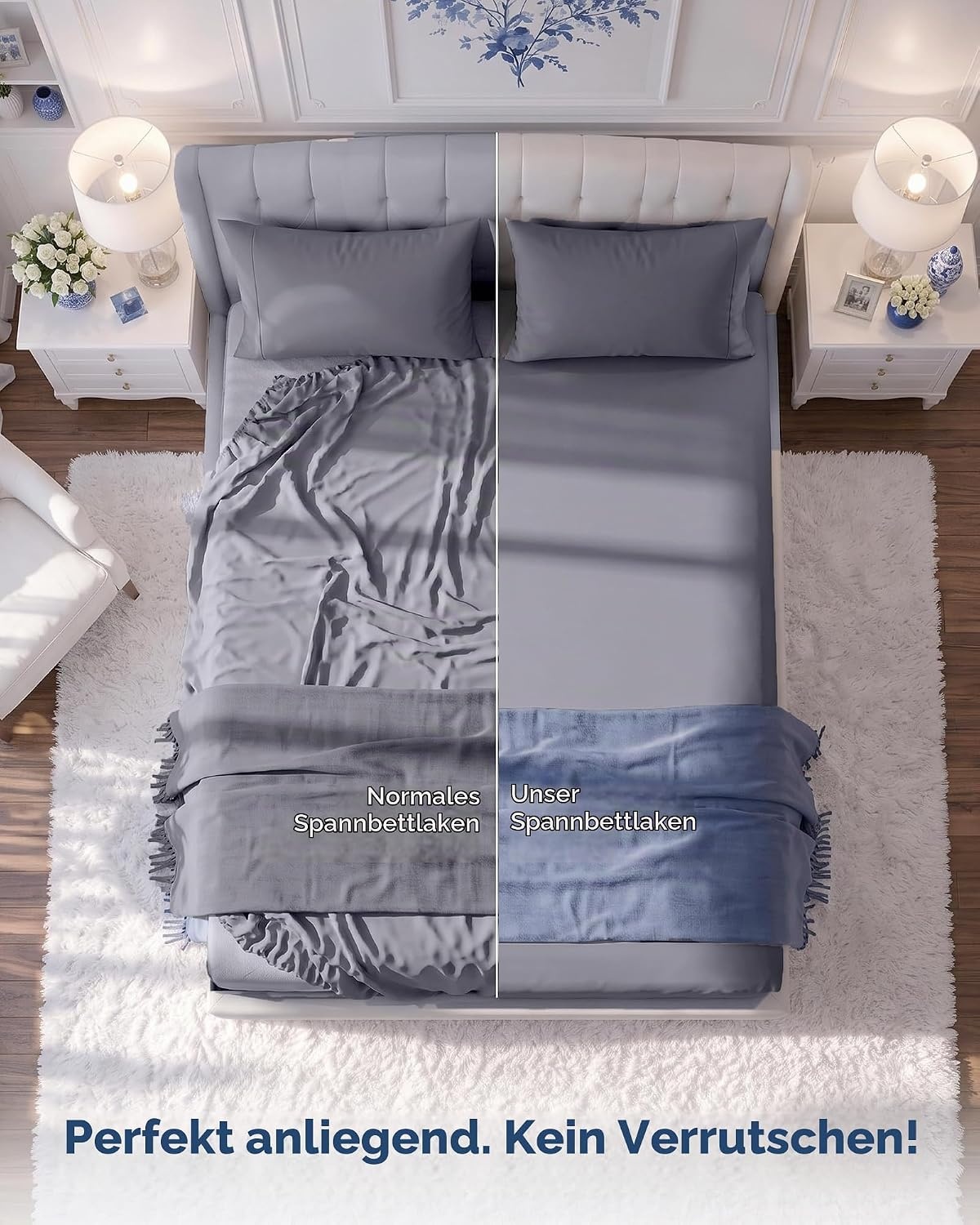 image:imageUtopia Bedding Spannbettlaken Packung mit 6 unteren Laken aus weicher gebrsteter Mikrofaser Tiefe Taschen knitterfrei lichtbestndig pflegeleicht GrauGrau