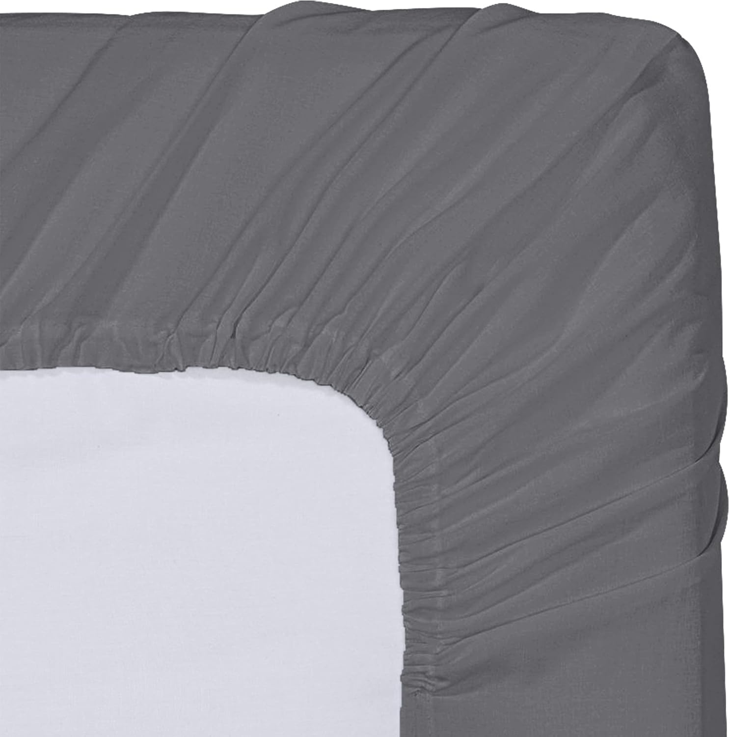 image:imageUtopia Bedding Spannbettlaken Packung mit 6 unteren Laken aus weicher gebrsteter Mikrofaser Tiefe Taschen knitterfrei lichtbestndig pflegeleicht GrauGrau