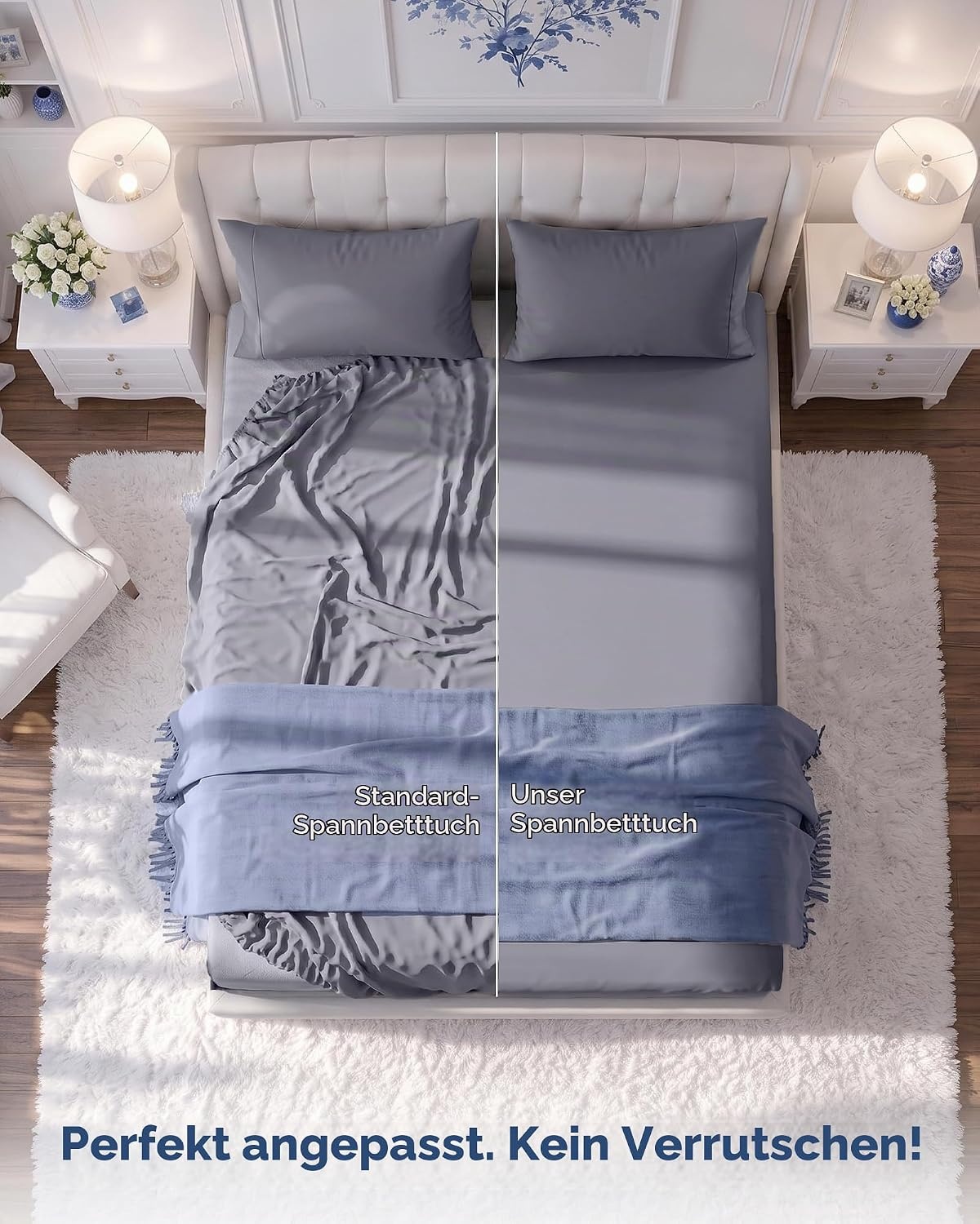image:imageUtopia Bedding Spannbettlaken Packung mit 6 unteren Laken aus weicher gebrsteter Mikrofaser Tiefe Taschen knitterfrei lichtbestndig pflegeleicht GrauGrau