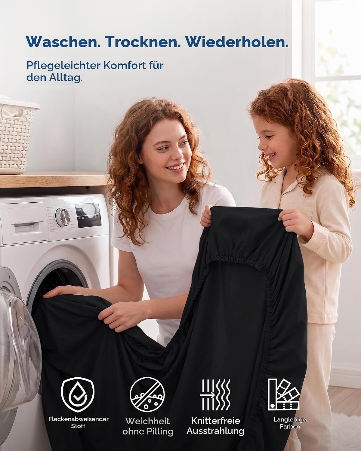 image:imageUtopia Bedding Spannbettlaken Packung mit 6 unteren Laken aus weicher gebrsteter Mikrofaser Tiefe Taschen knitterfrei lichtbestndig pflegeleicht GrauSchwarz