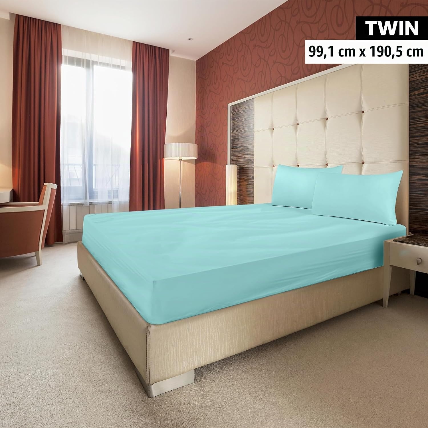 image:imageUtopia Bedding Spannbettlaken Packung mit 6 unteren Laken aus weicher gebrsteter Mikrofaser Tiefe Taschen knitterfrei lichtbestndig pflegeleicht GrauSpa Blau