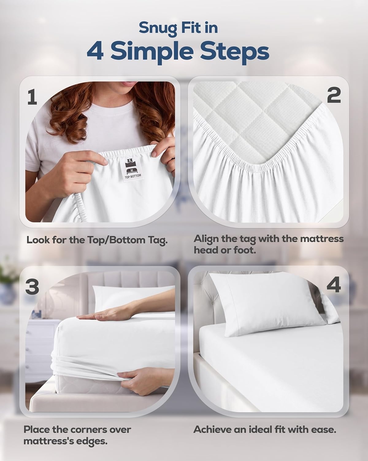 image:imageUtopia Bedding Spannbettlaken Packung mit 6 unteren Laken aus weicher gebrsteter Mikrofaser Tiefe Taschen knitterfrei lichtbestndig pflegeleicht GrauWei