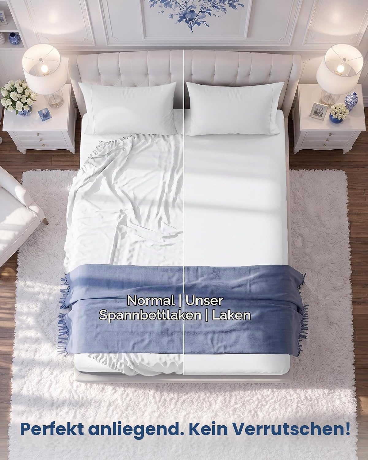 image:imageUtopia Bedding Spannbettlaken Packung mit 6 unteren Laken aus weicher gebrsteter Mikrofaser Tiefe Taschen knitterfrei lichtbestndig pflegeleicht GrauWei