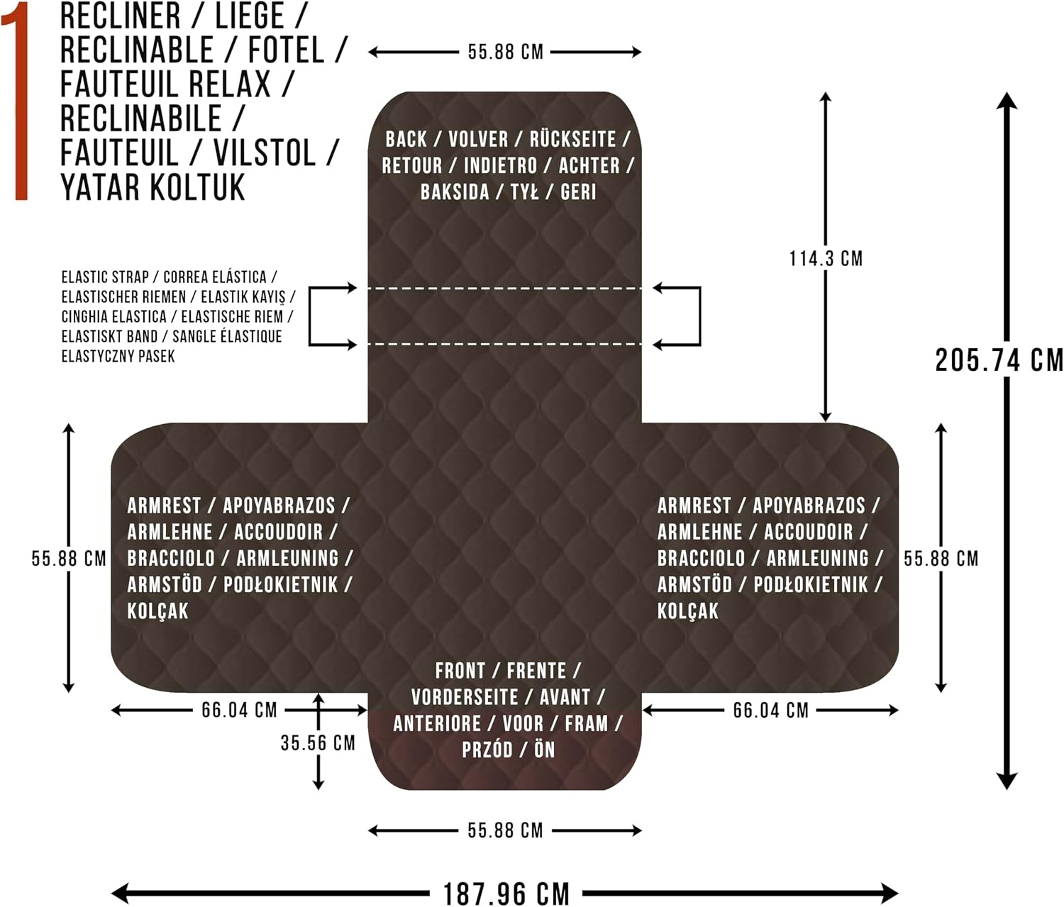 image:imageUtopia Bedding Wasserbweisend Sofa berzug Liegesessel rutschfeste Reversible sofabezug fr heimtiere mit elastischen Gurten Sofaschoner SchokoladenbraunBeige