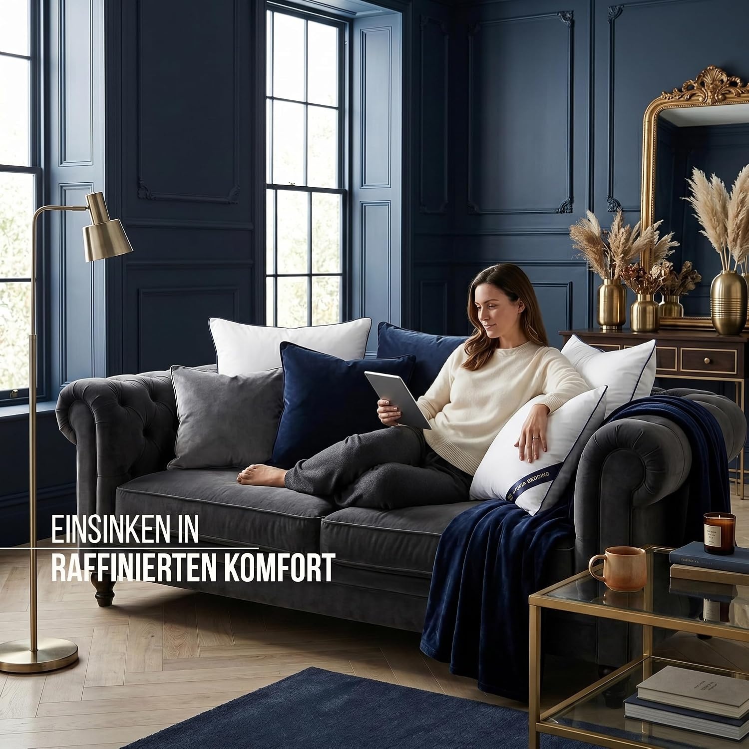 image:imageUtopia Bedding kopfkissen 80x80 2er Set Schlafkissen AtmungsaktivWei