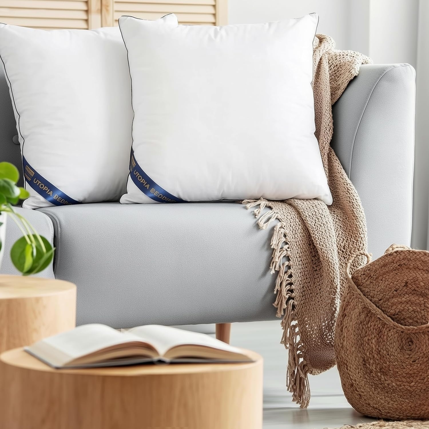 image:imageUtopia Bedding kopfkissen 80x80 2er Set Schlafkissen AtmungsaktivWei