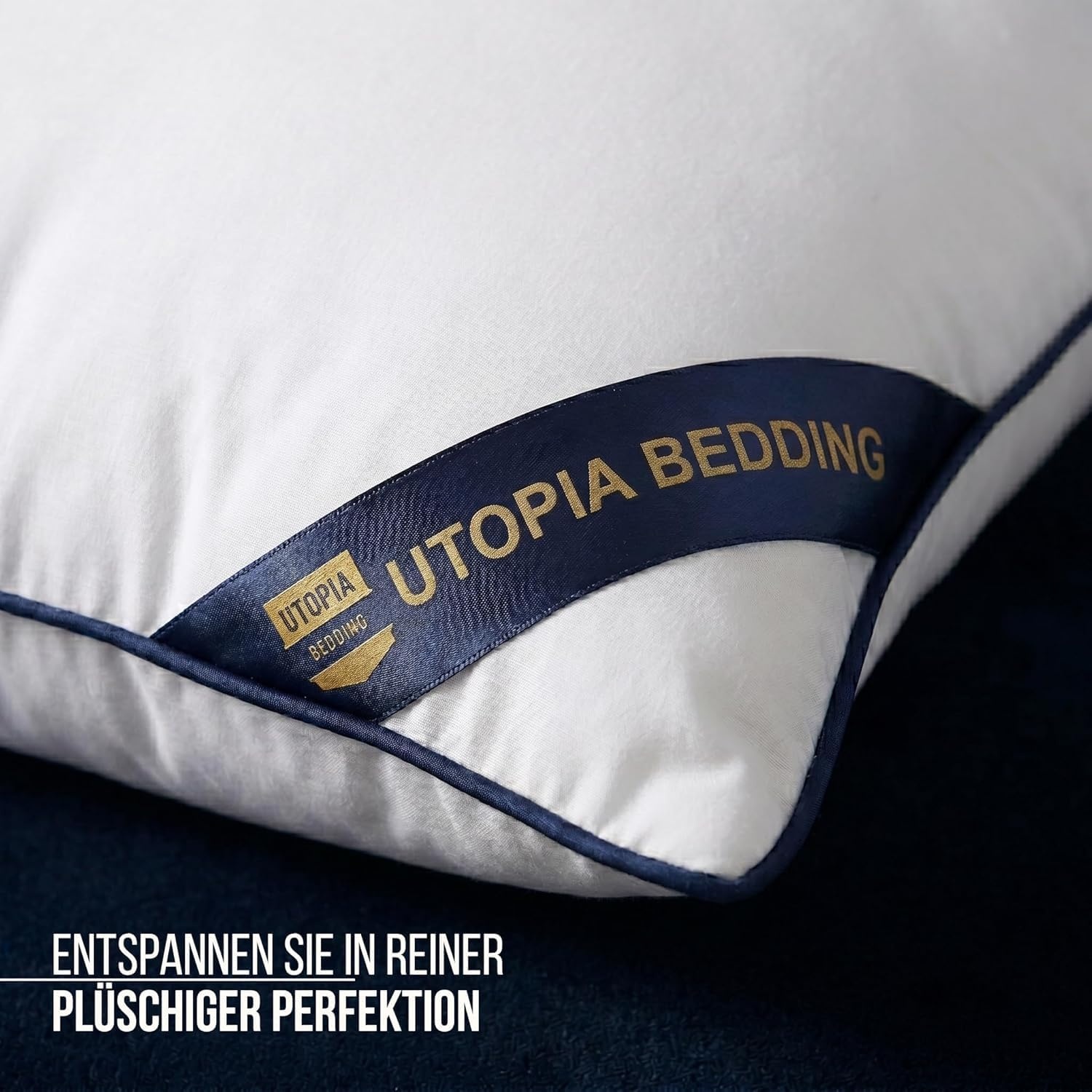 image:imageUtopia Bedding kopfkissen 80x80 2er Set Schlafkissen AtmungsaktivWei