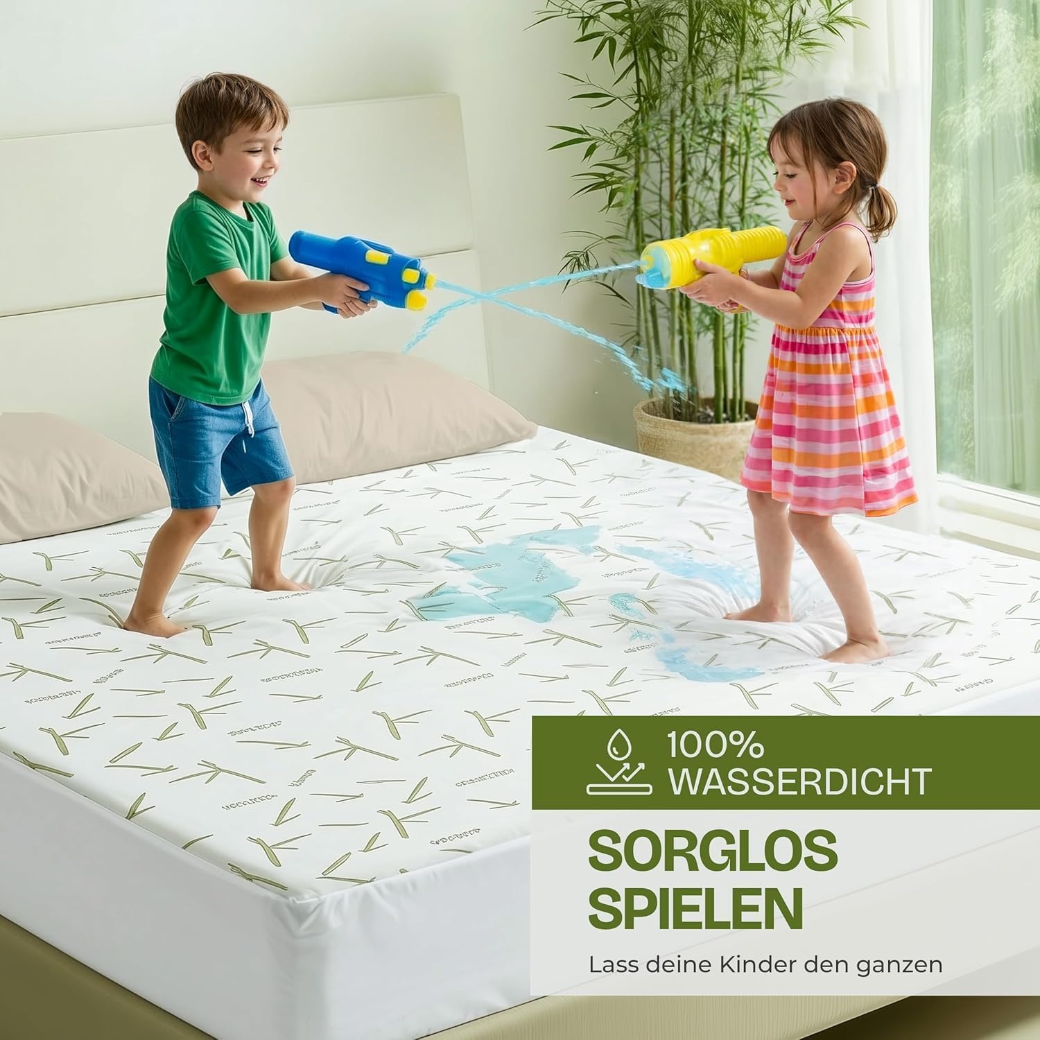 image:imageWasserdicht Viskose Matratzenschoner 200x200x30 cm Viscose Matratzenbezug135 x 200 x 30 cm