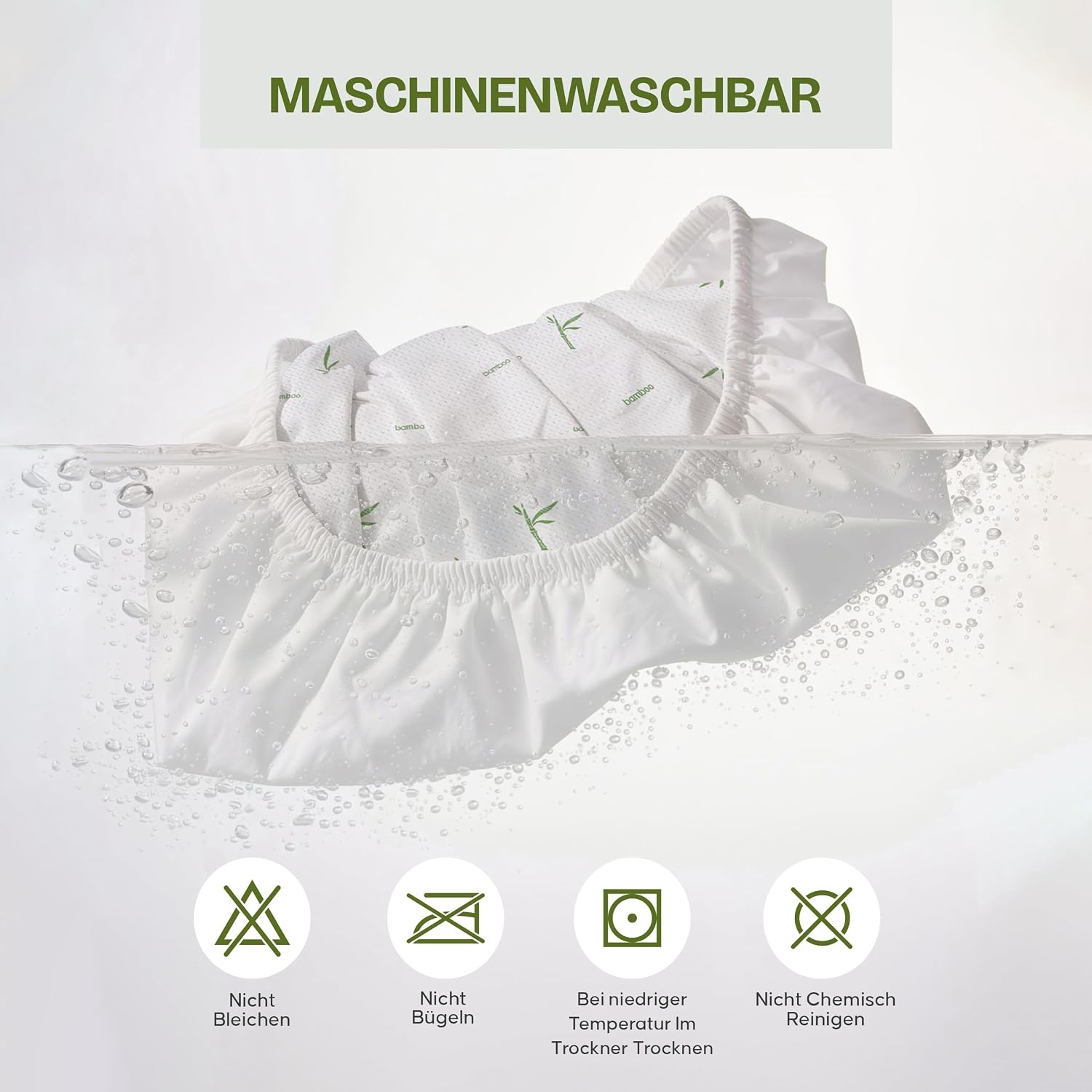 image:imageWasserdicht Viskose Matratzenschoner 200x200x30 cm Viscose Matratzenbezug70 x 140 x 15 cm