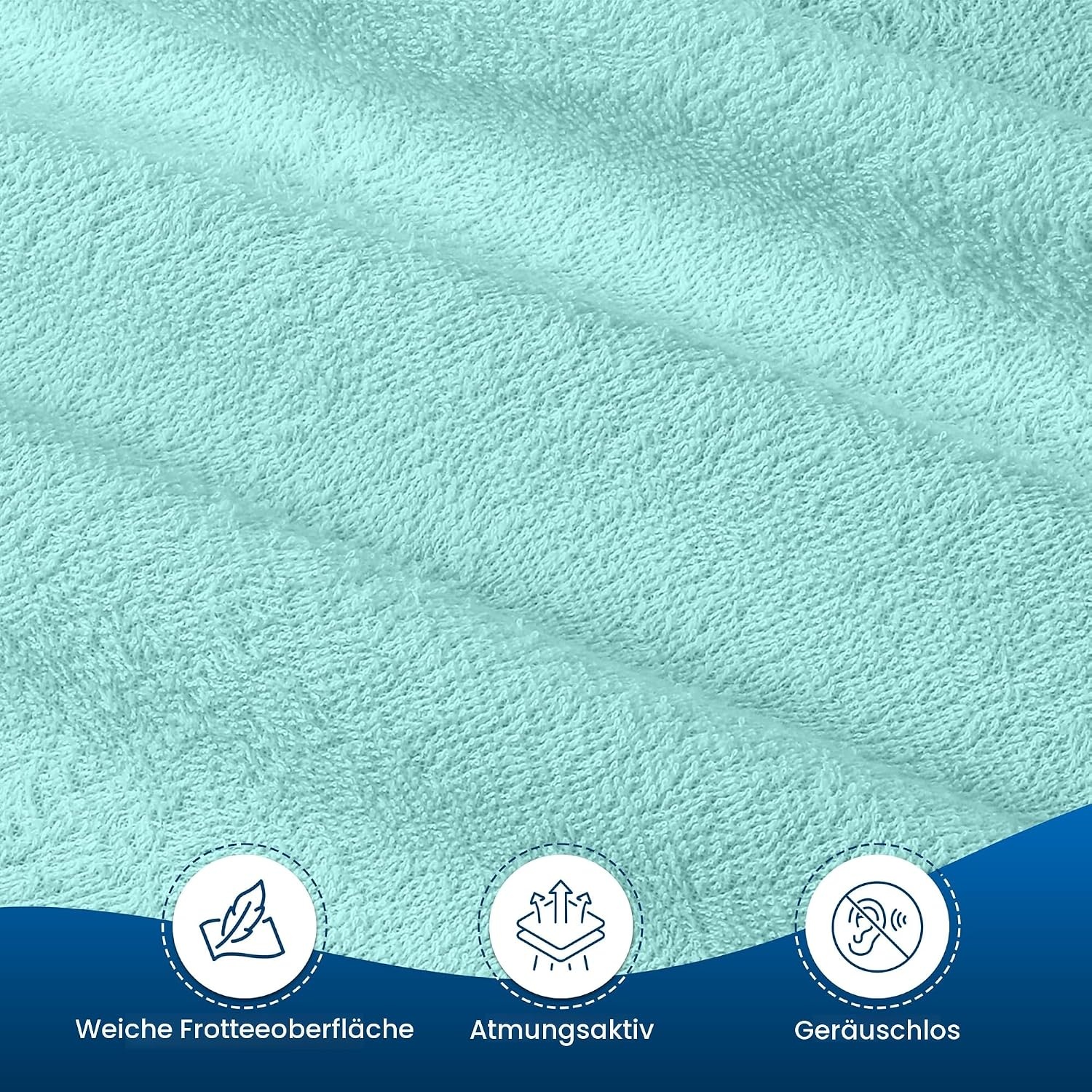image:imageWasserdichter Matratzenschoner 140x190 cm 30 cm tief matratzenschutzBlau Spa Blue