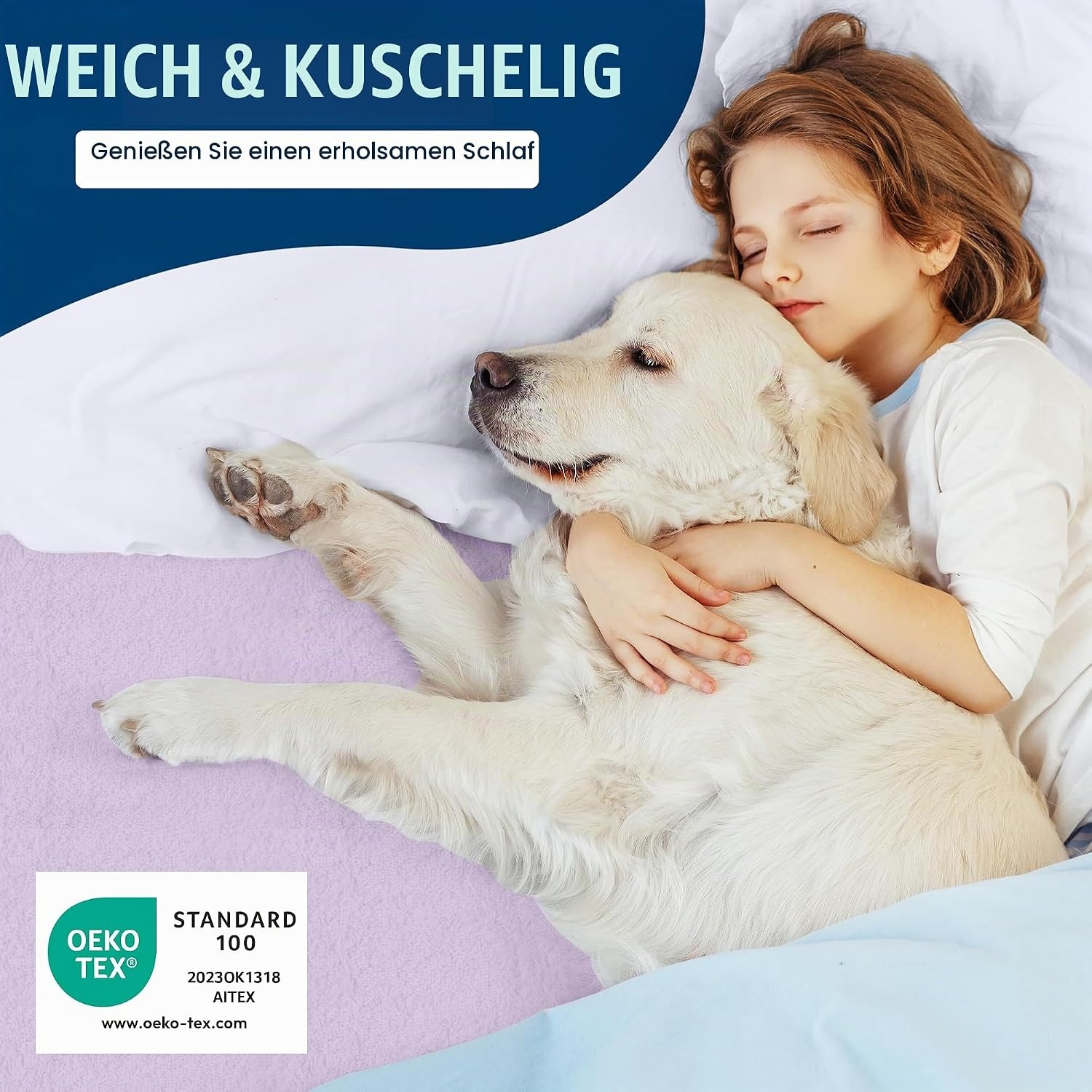 image:imageWasserdichter Matratzenschoner 140x190 cm 30 cm tief matratzenschutzLavendel