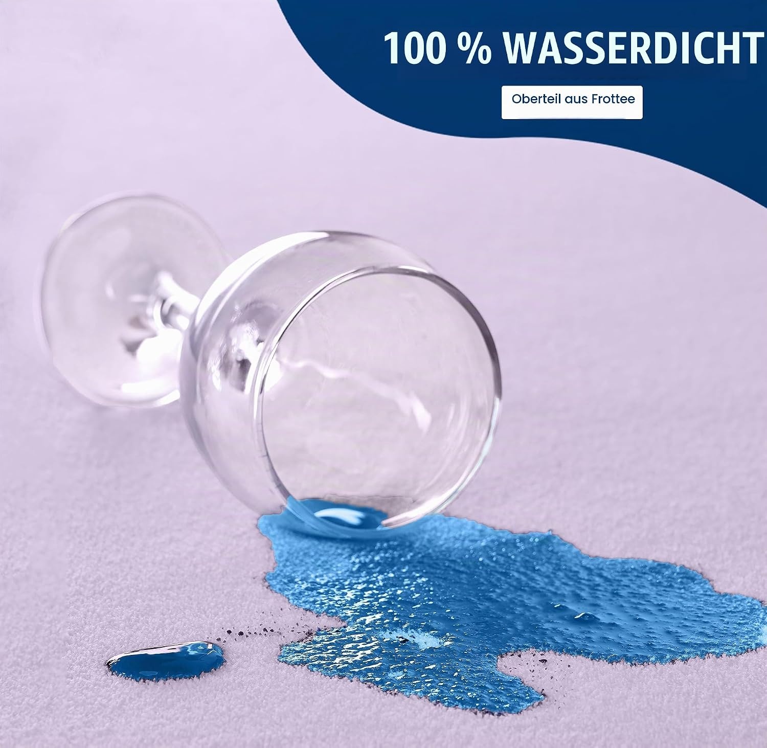 image:imageWasserdichter Matratzenschoner 140x190 cm 30 cm tief matratzenschutzLavendel