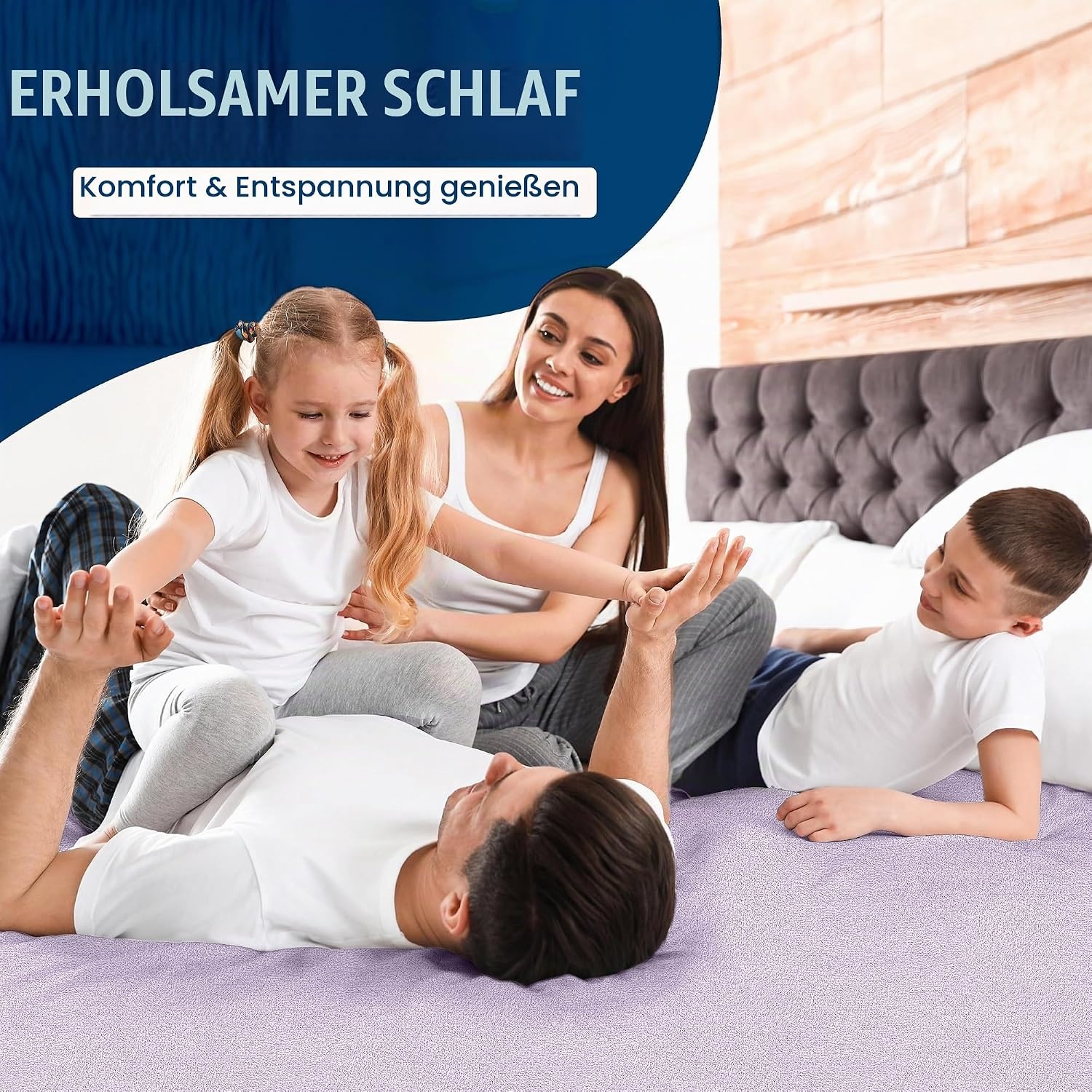 image:imageWasserdichter Matratzenschoner 140x190 cm 30 cm tief matratzenschutzLavendel
