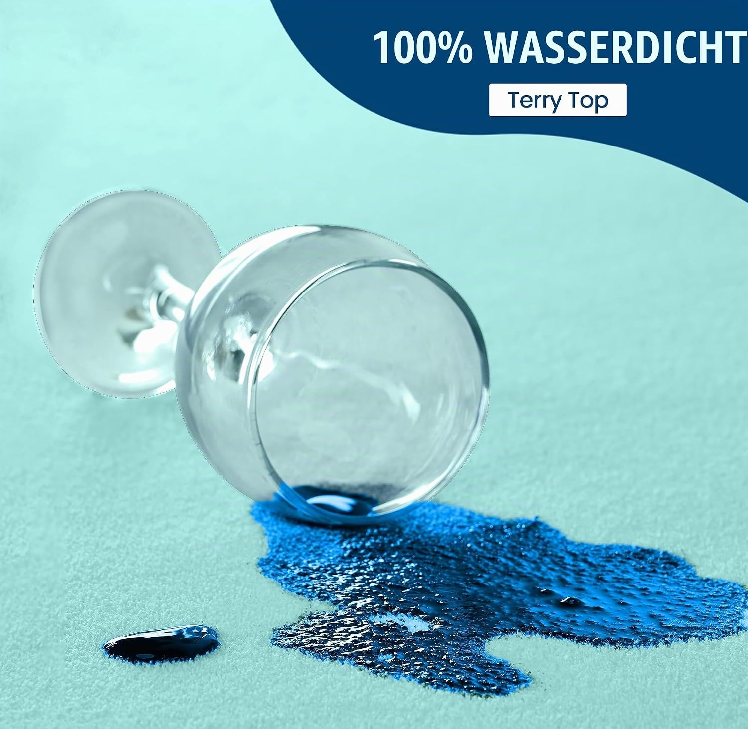 image:imageWasserdichter Matratzenschoner 140x190 cm 30 cm tief matratzenschutzSpa Blau