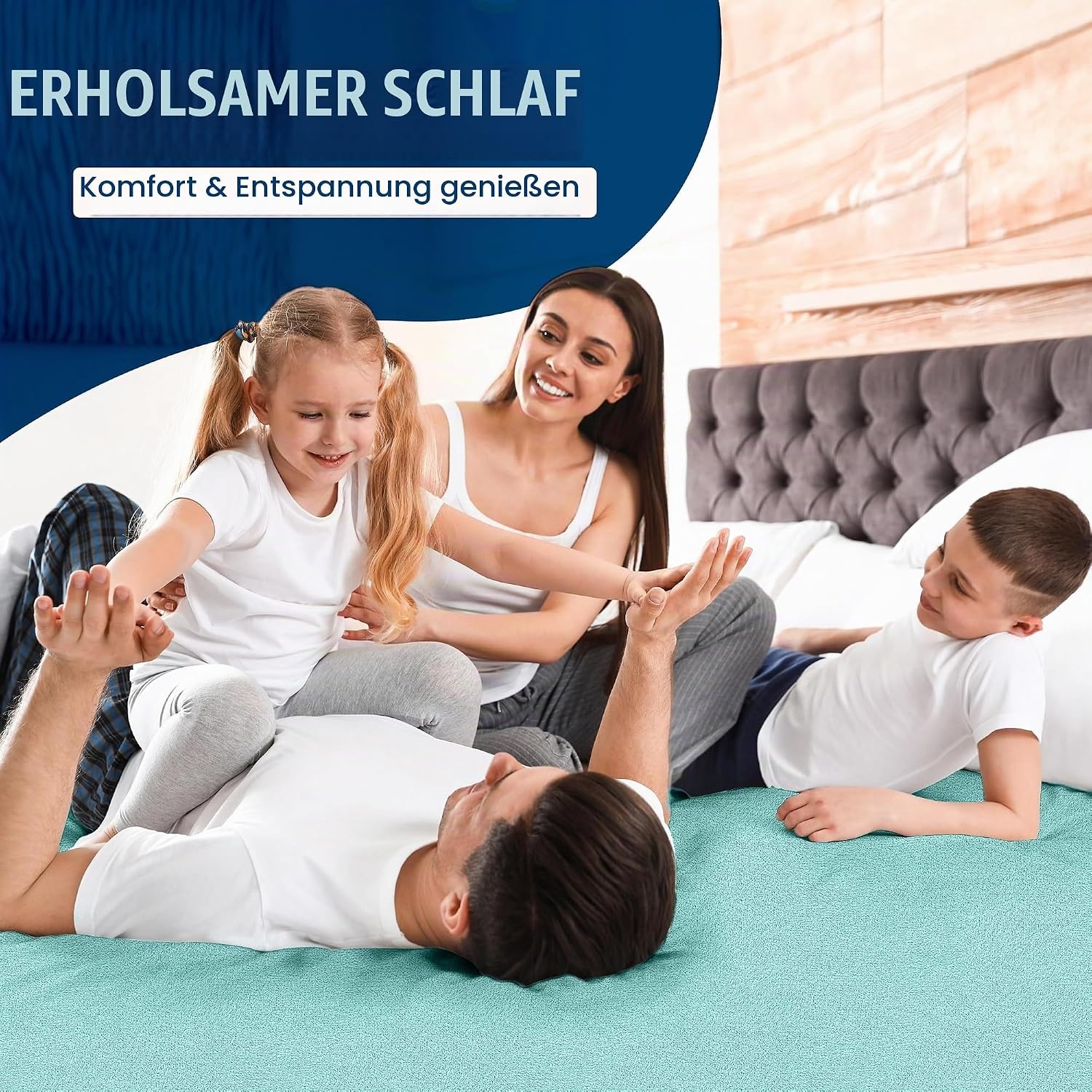 image:imageWasserdichter Matratzenschoner 140x190 cm 30 cm tief matratzenschutzSpa Blau