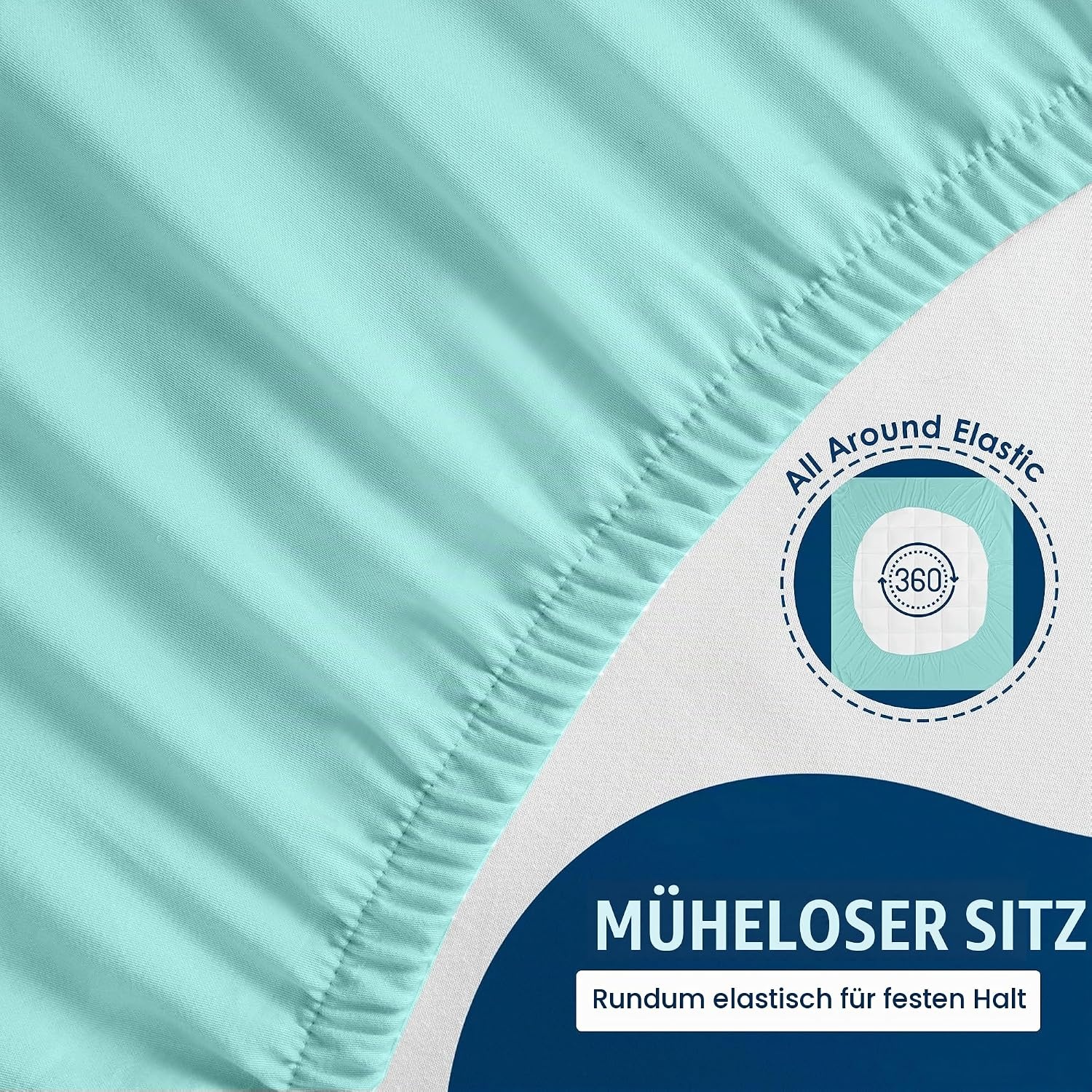 image:imageWasserdichter Matratzenschoner 140x190 cm 30 cm tief matratzenschutzSpa Blau