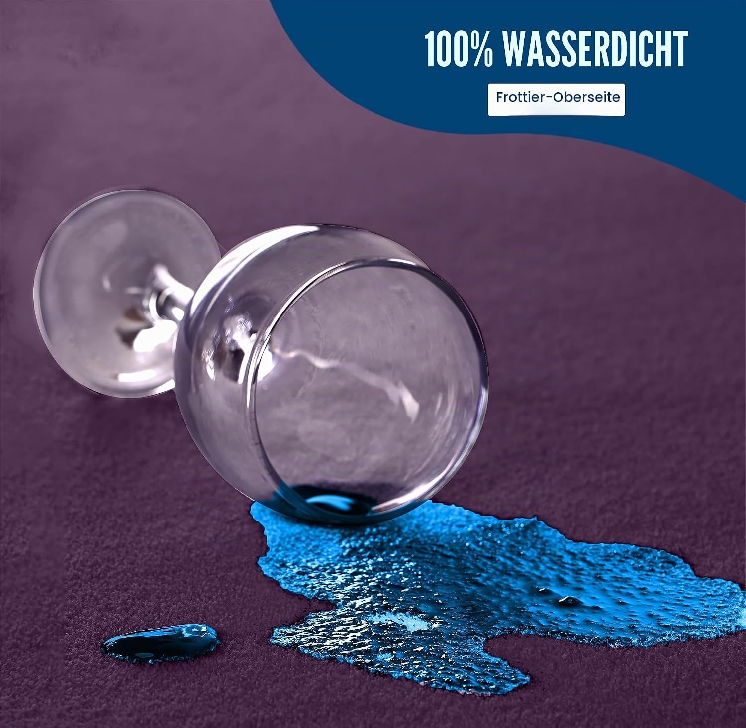 image:imageWasserdichter Matratzenschoner 140x190 cm 30 cm tief matratzenschutzViolett