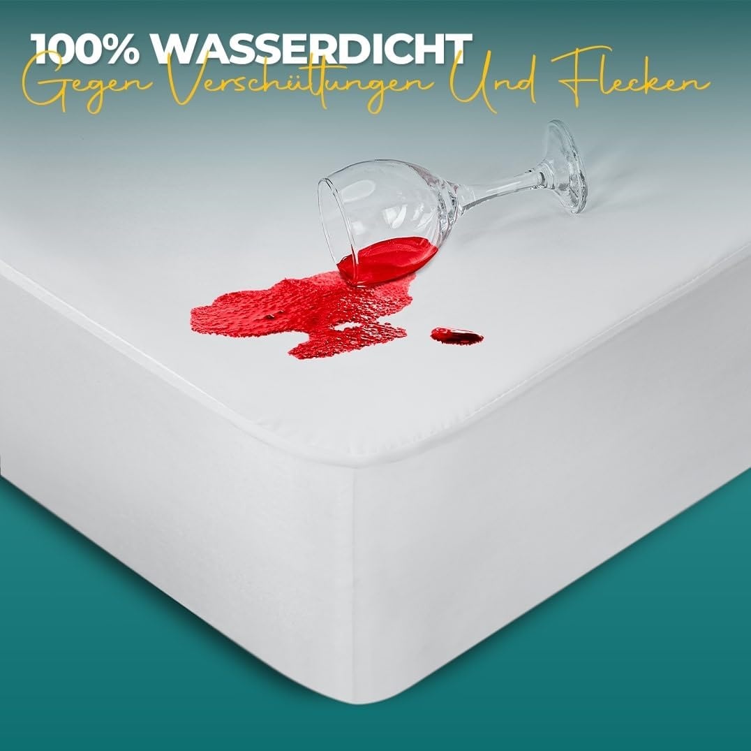 image:imageWasserdichter Matratzenschoner 90x190 cm Matratzenbezug Rundum elastischWei