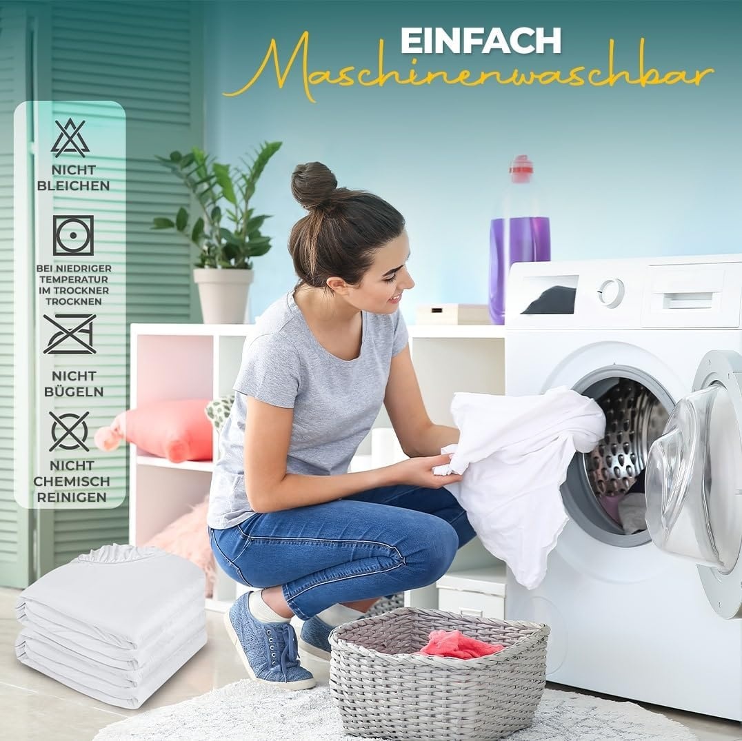 image:imageWasserdichter Matratzenschoner 90x190 cm Matratzenbezug Rundum elastischWei