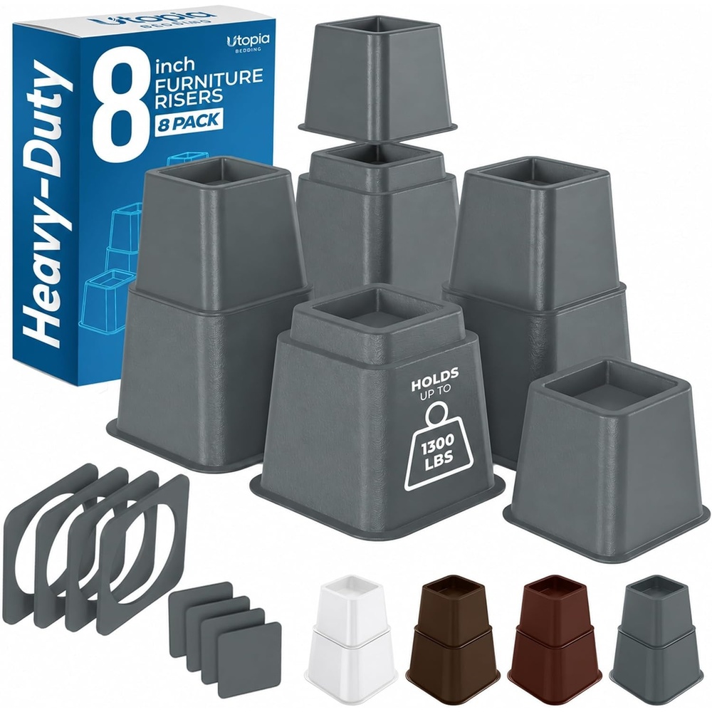 image:image8erPack Utopia Home Betterhhung Mbelerhher Verstellbar SchwarzGrau