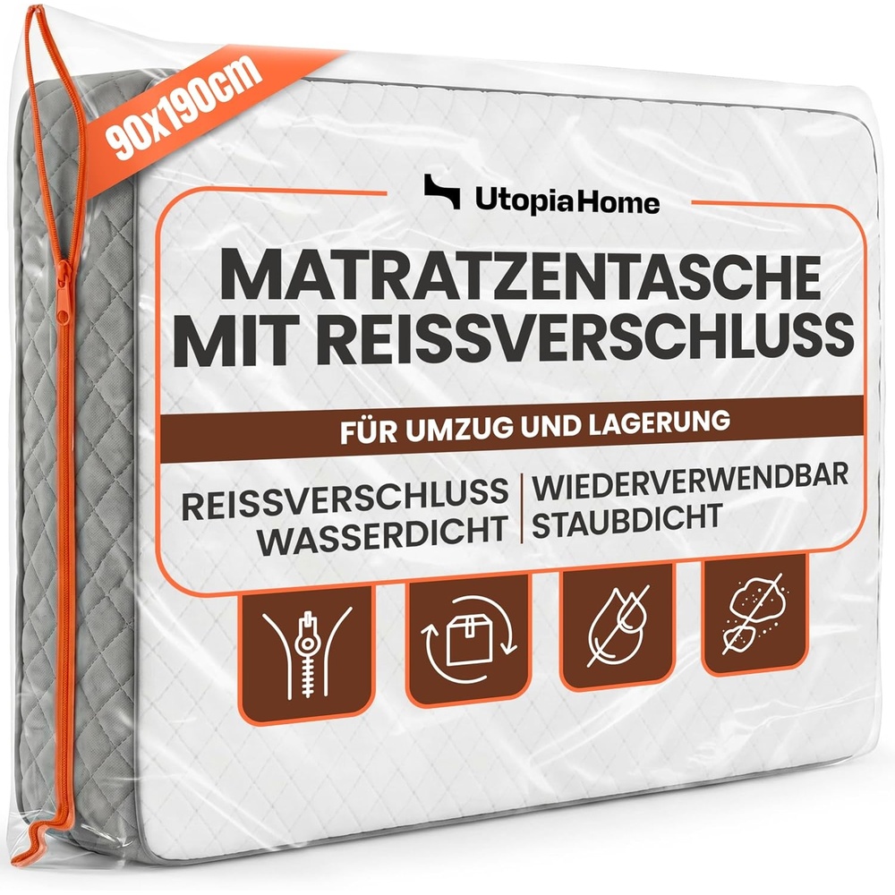 image:imageMatratzenhlle fr Umzug 90x190 cm wasserdicht Kunststoff Matratzenschutz90 x 190 x 30 cm