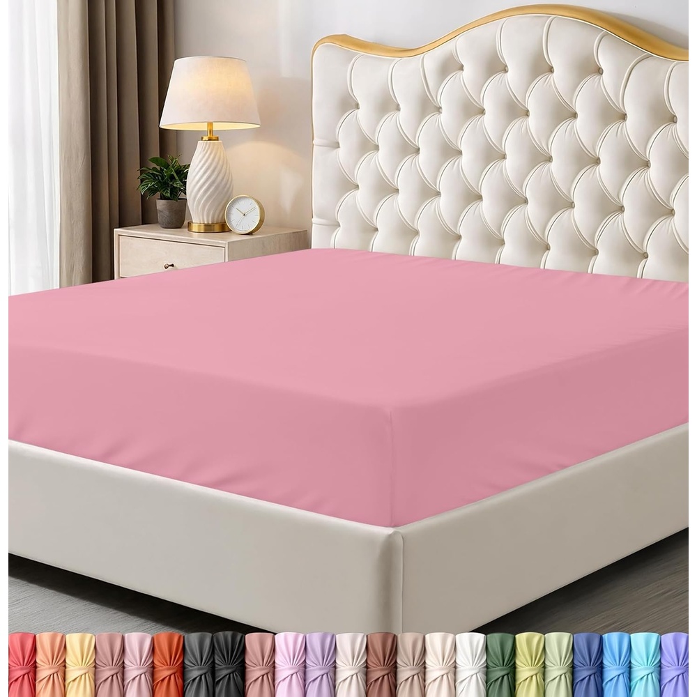image:imageUtopia Bedding 6er Set Spannbettlaken 160 x 200 cm WeiRose