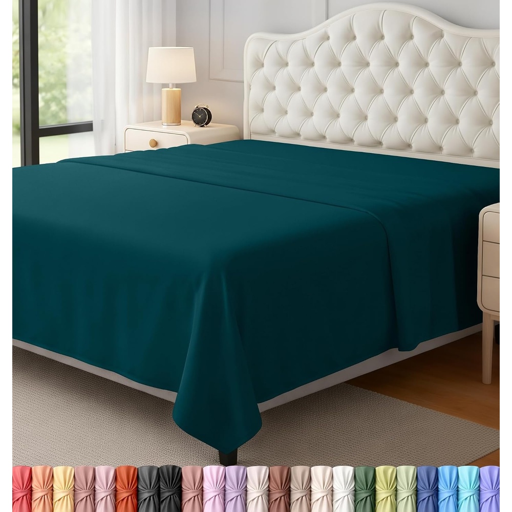 image:imageUtopia Bedding Bettlaken ohne Gummizug 225x255cm GrauBlaugrnein Hauch Von Paradies Trace Of Paradise