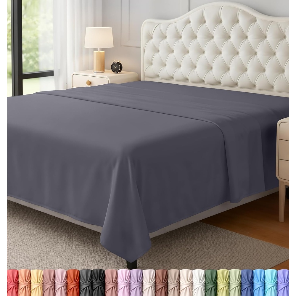 image:imageUtopia Bedding Bettlaken ohne Gummizug 225x255cm GrauGrau
