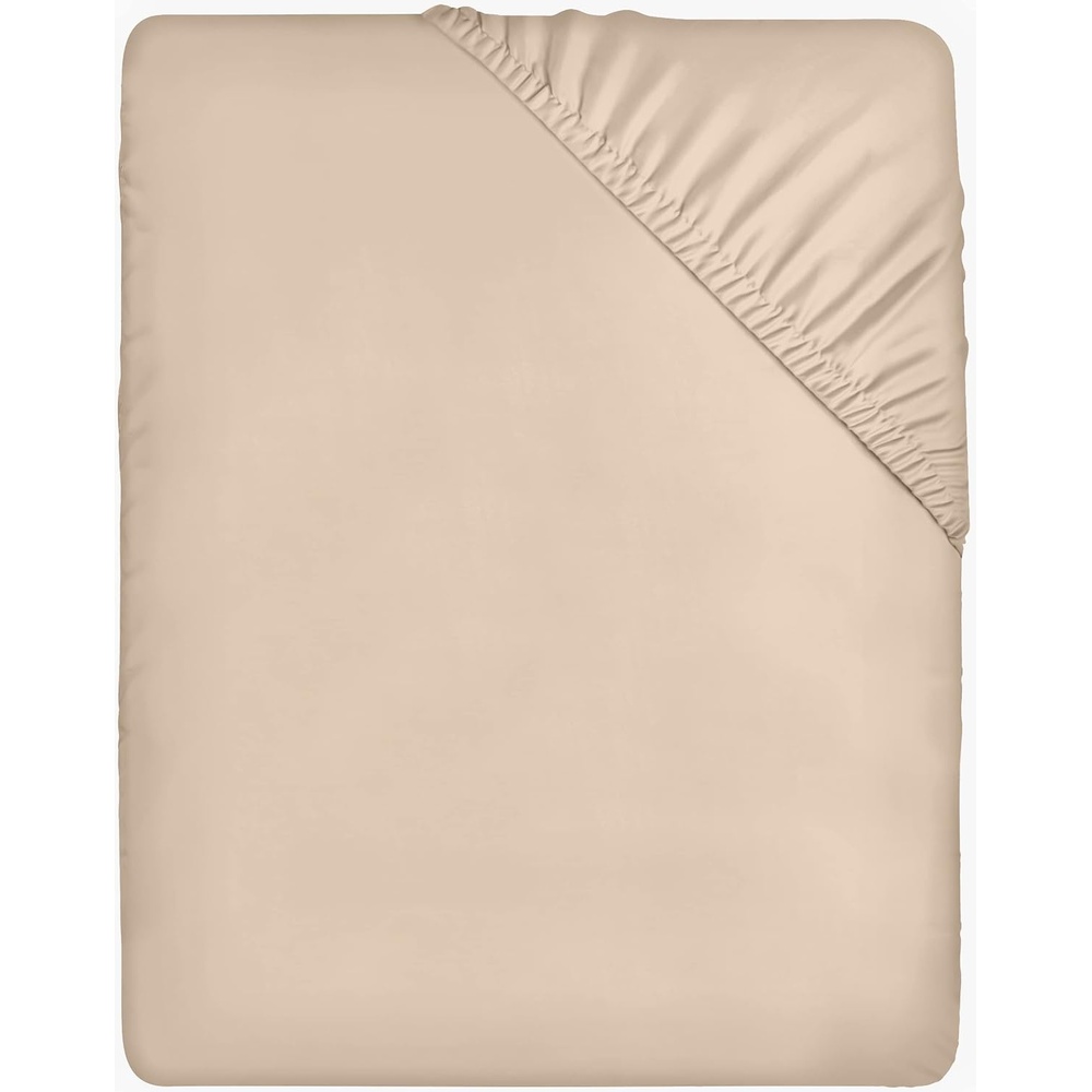 image:imageUtopia Bedding Spannbettlaken 140x200cm BurgunderrotBeige