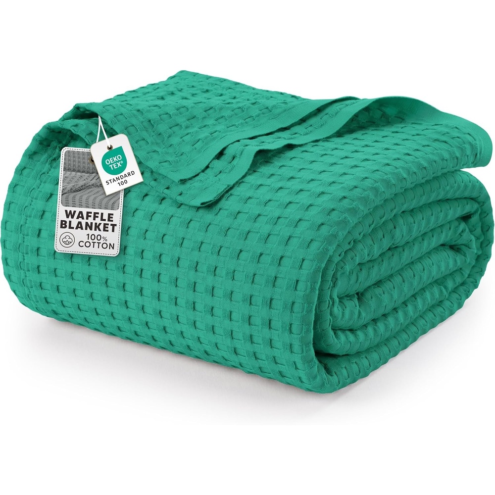 image:imageUtopia Bedding 100 Baumwolle Waffeldecke Kuschedecke 300 GSM Anthrazitgrau 274 x 228 cm weiche leichte atmungsaktive tagesdecke Sofa amp Couch berwurf fr alle JahreszeitenSmaragdrn