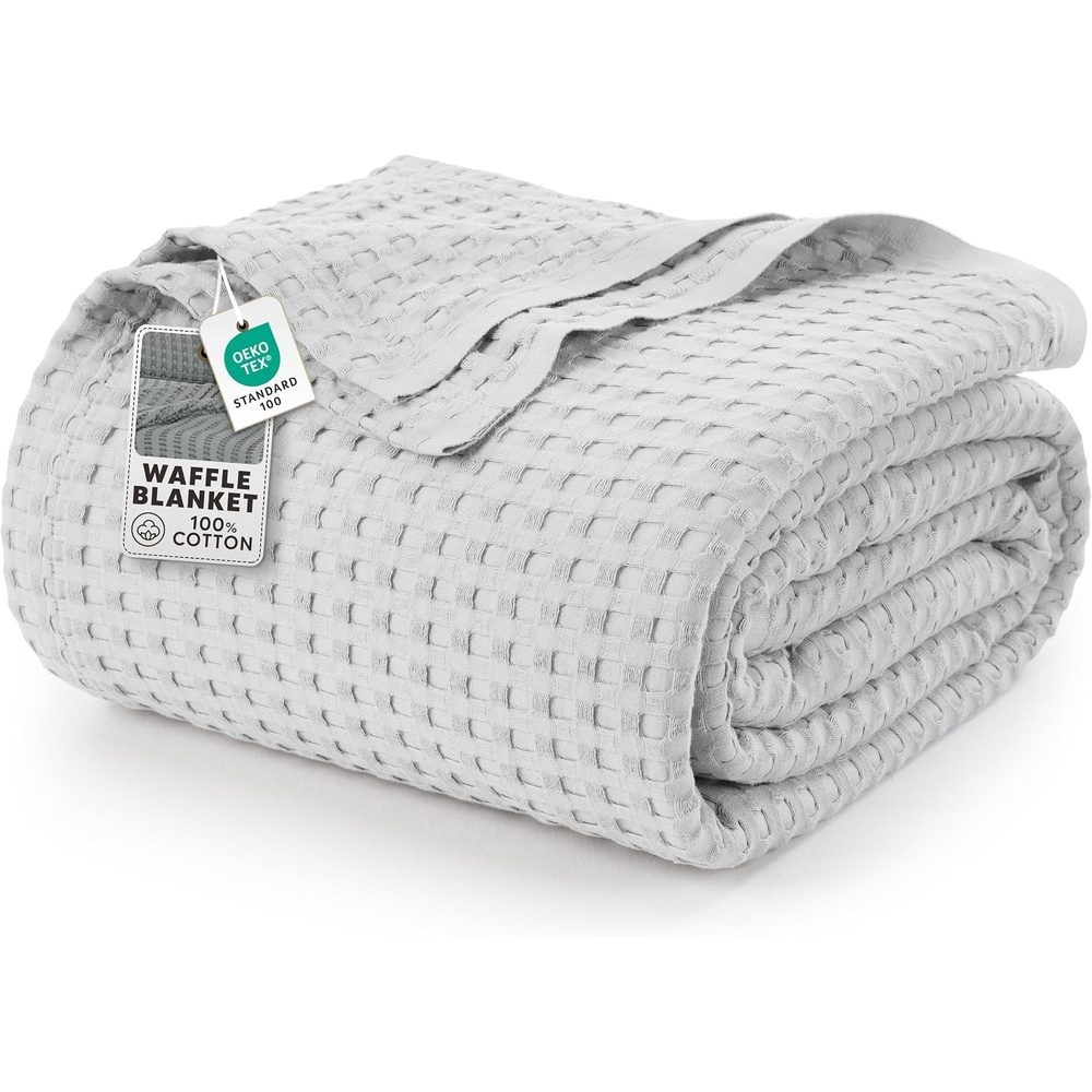 image:imageUtopia Bedding 100 Baumwolle Waffeldecke Kuschedecke 300 GSM Anthrazitgrau 274 x 228 cm weiche leichte atmungsaktive tagesdecke Sofa amp Couch berwurf fr alle JahreszeitenSilber