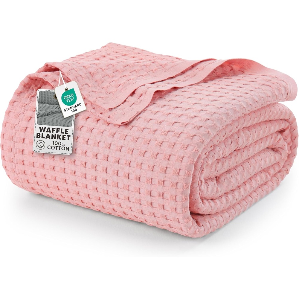 image:imageUtopia Bedding 100 Baumwolle Waffeldecke Kuschedecke 300 GSM Anthrazitgrau 274 x 228 cm weiche leichte atmungsaktive tagesdecke Sofa amp Couch berwurf fr alle JahreszeitenRosa