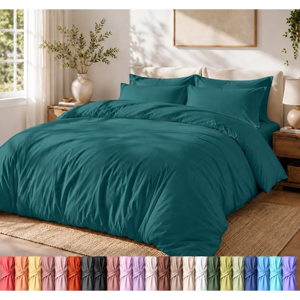 image:imageUtopia Bedding Bettwsche 135x200 cm 1 Kissenbezug 80x80 cm BlaugrnBlaugrnein Hauch Von Paradies Trace Of Paradise