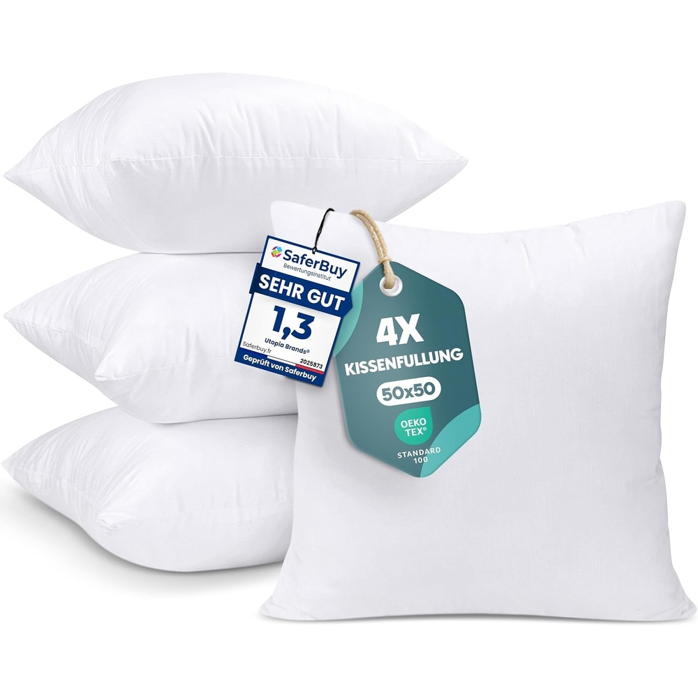 image:imageUtopia Bedding Kissenfllung 80x80 2er Set Innenkissen Kissen Sofakissen50x50 cm 4er Set