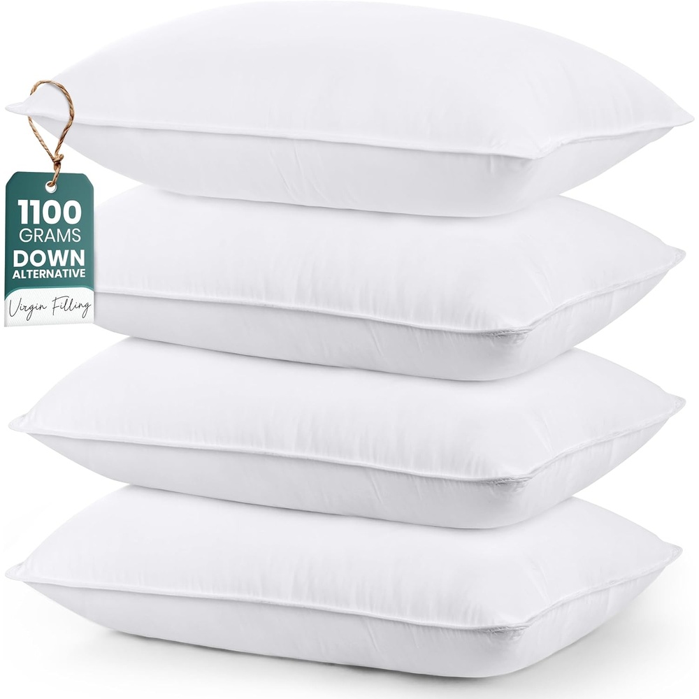 image:imageUtopia Bedding Kopfkissen 65x65 2er Set Schlafkissen Atmungsaktiv KissenWei