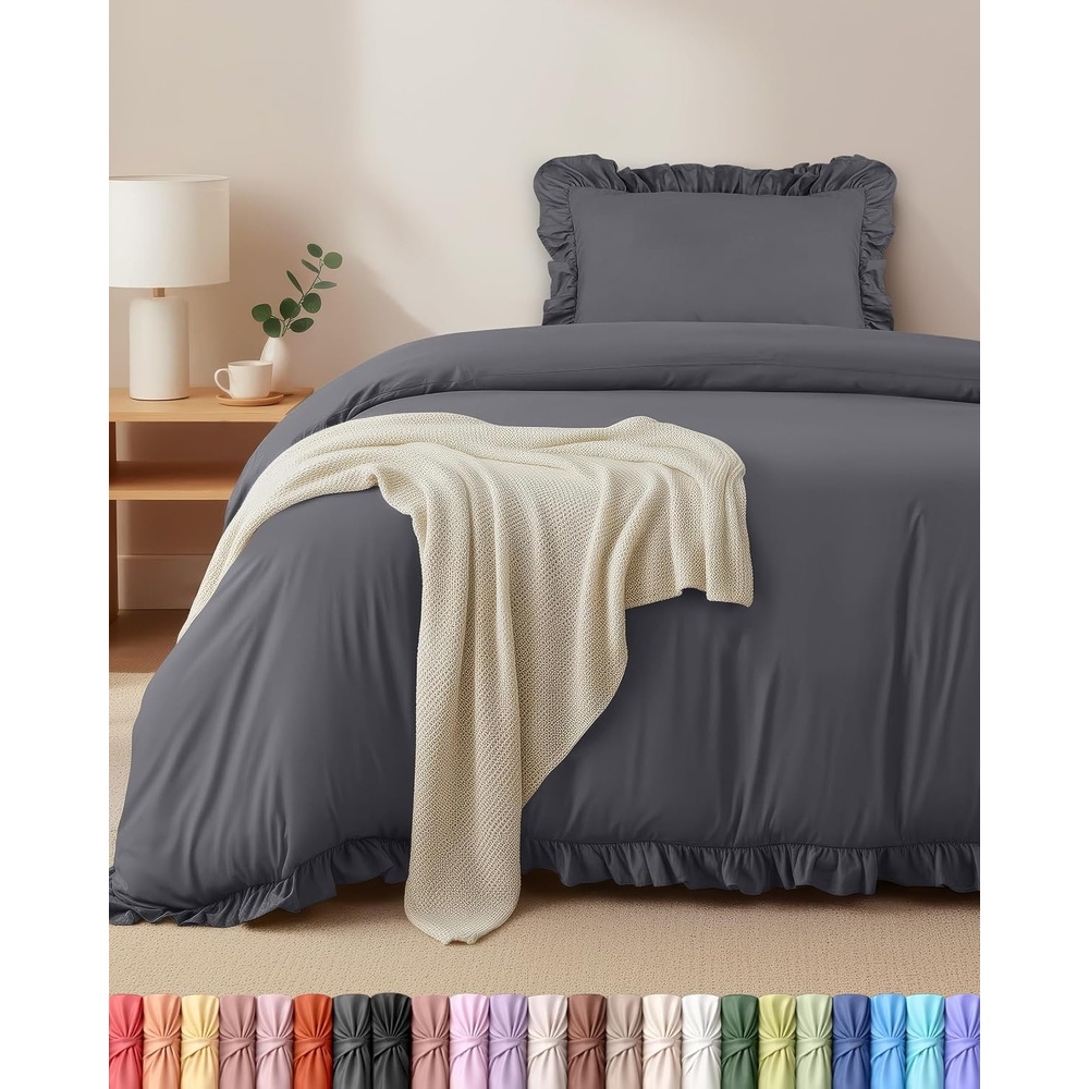 image:imageUtopia Bedding Rsche Bettwsche 135x200 Set GrauGrau