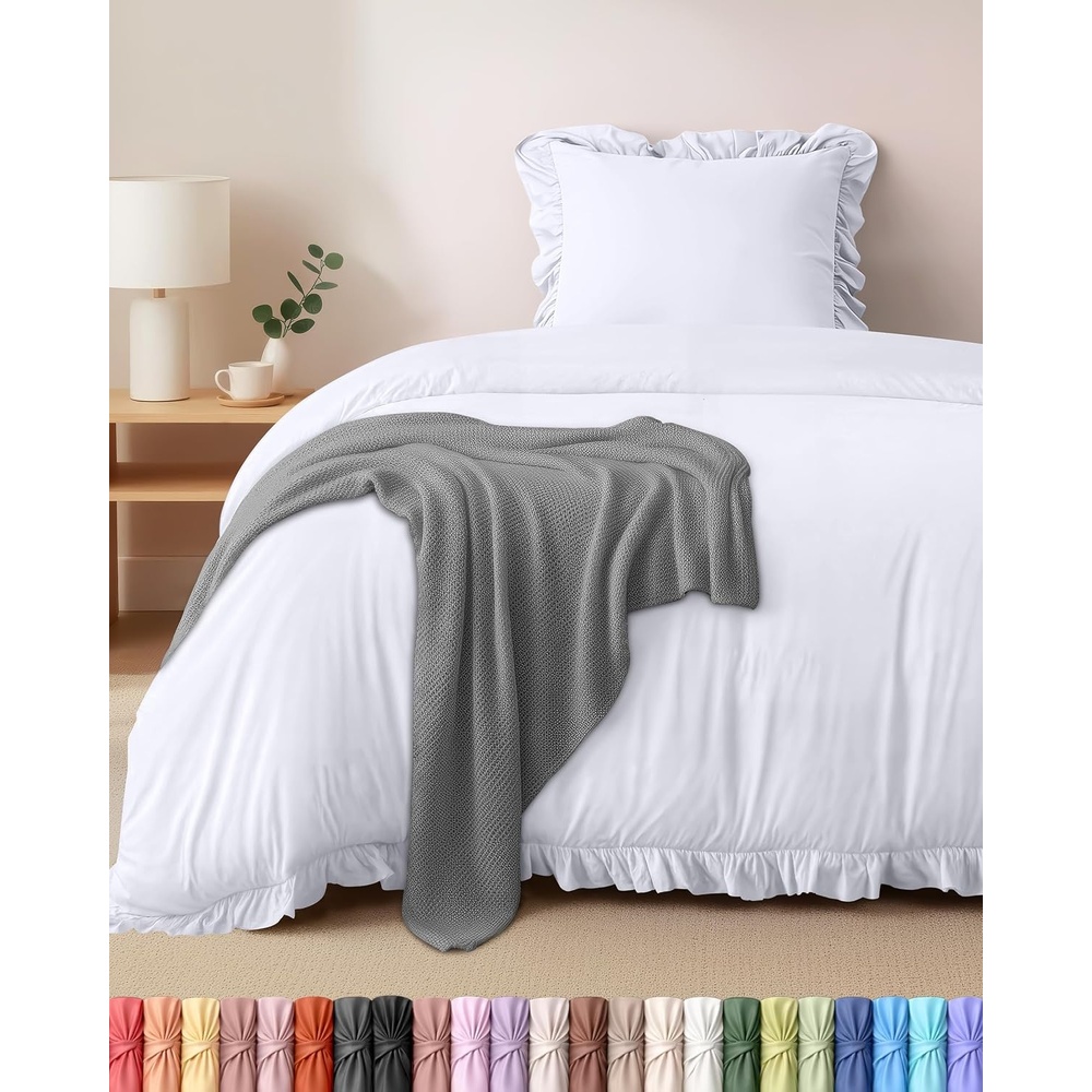 image:imageUtopia Bedding Rsche Bettwsche 135x200 Set GrauWei