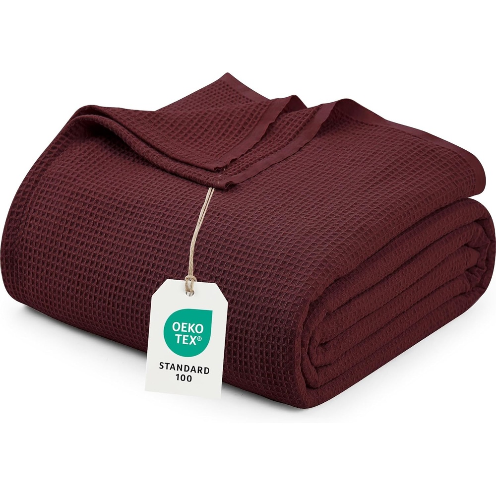 image:imageUtopia Bedding Waffeldecke Sommerdecke Kuscheldecke 228228 cmKhlesGrauBordeaux
