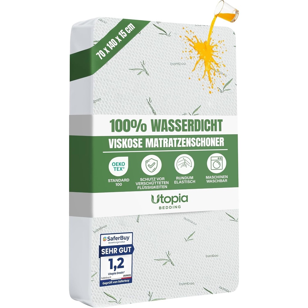 image:imageWasserdicht Viskose Matratzenschoner 200x200x30 cm Viscose Matratzenbezug70 x 140 x 15 cm