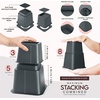 8er-Pack Utopia Home Betterhöhung Möbelerhöher Verstellbar – Schwarz(Grau)
