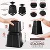 8er-Pack Utopia Home Betterhöhung Möbelerhöher Verstellbar – Schwarz(Schwarz)