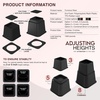 8er-Pack Utopia Home Betterhöhung Möbelerhöher Verstellbar – Schwarz(Schwarz)